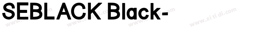 SEBLACK Black字体转换